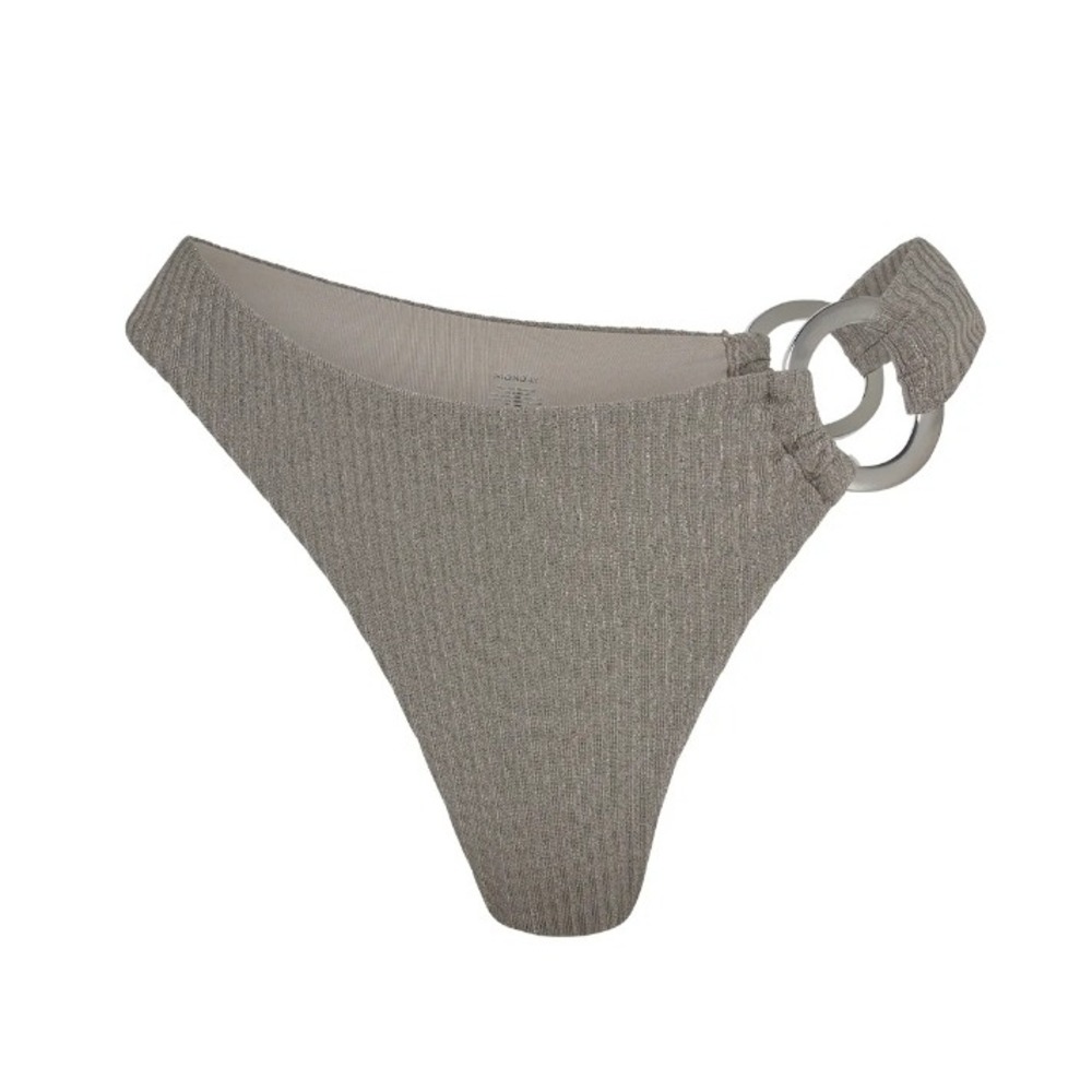 Monday Swimwear Bronte Bottom Stone Crinkle Size Large New With Tags